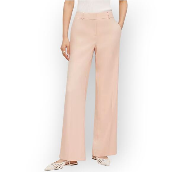 Sz12 AnnTaylor TheJayneTrouser CeramicPink MidRise 31.5"Inseam Lined SlightFlare - Picture 1 of 7